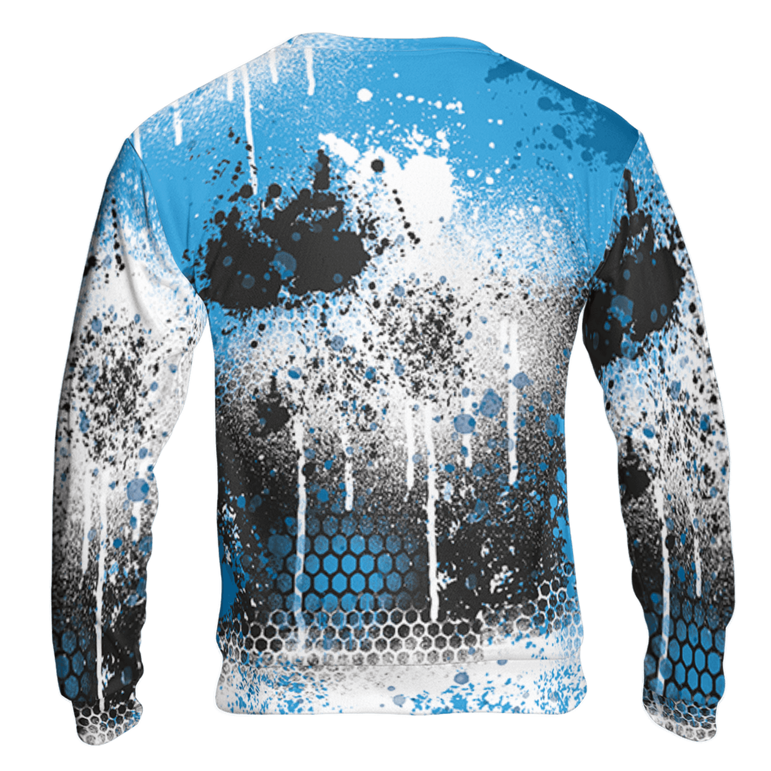Powder Blue 9s Sweatshirt Match 23 Painted Graffiti 3D All-Over Print - NastyJamz