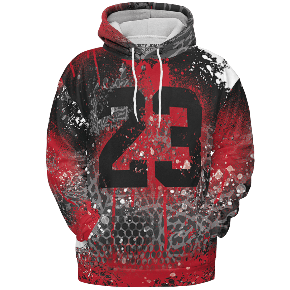 Spizike Low Bred Hoodie Match 23 Painted Graffiti 3D All-Over Print - NastyJamz