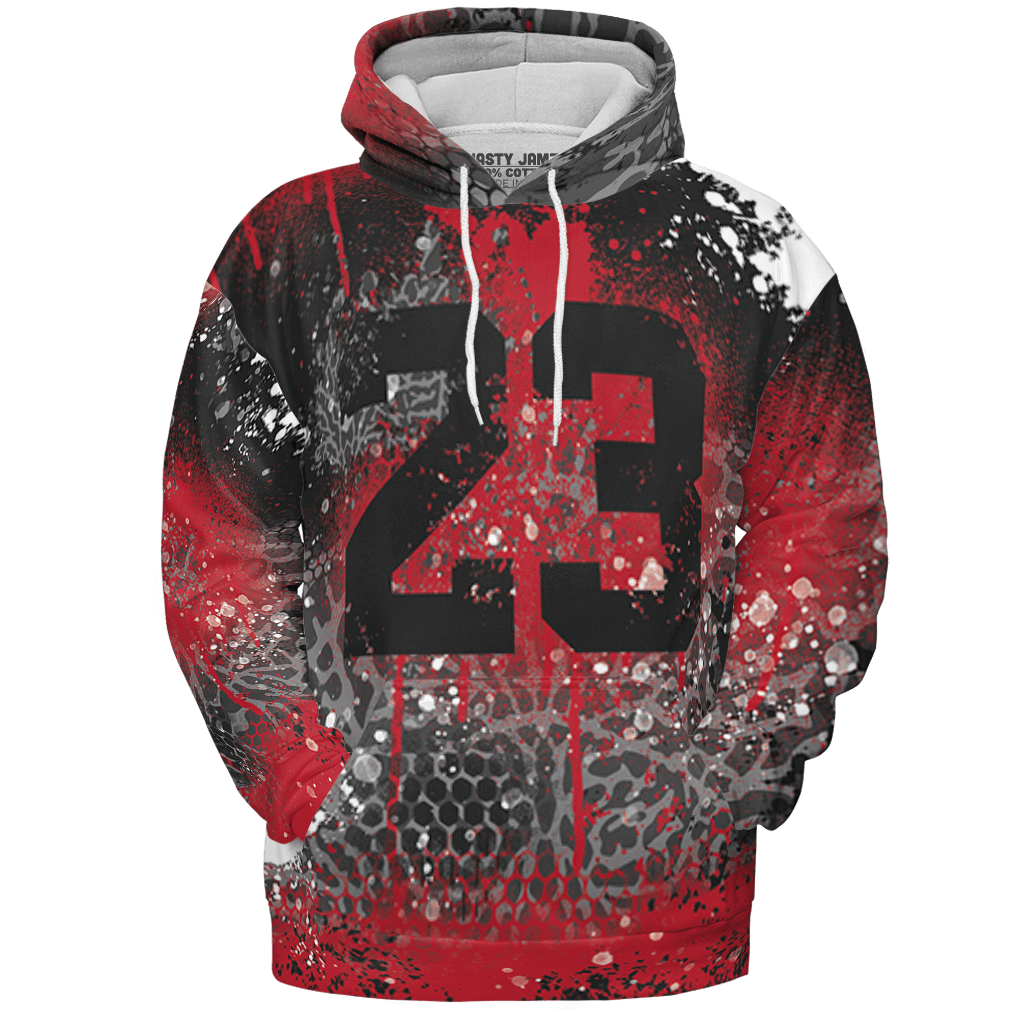 Spizike Low Bred Hoodie Match 23 Painted Graffiti 3D All-Over Print - NastyJamz