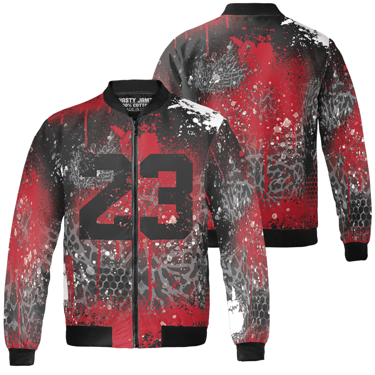 Spizike Low Bred Jacket Match 23 Painted Graffiti 3D All-Over Print - NastyJamz