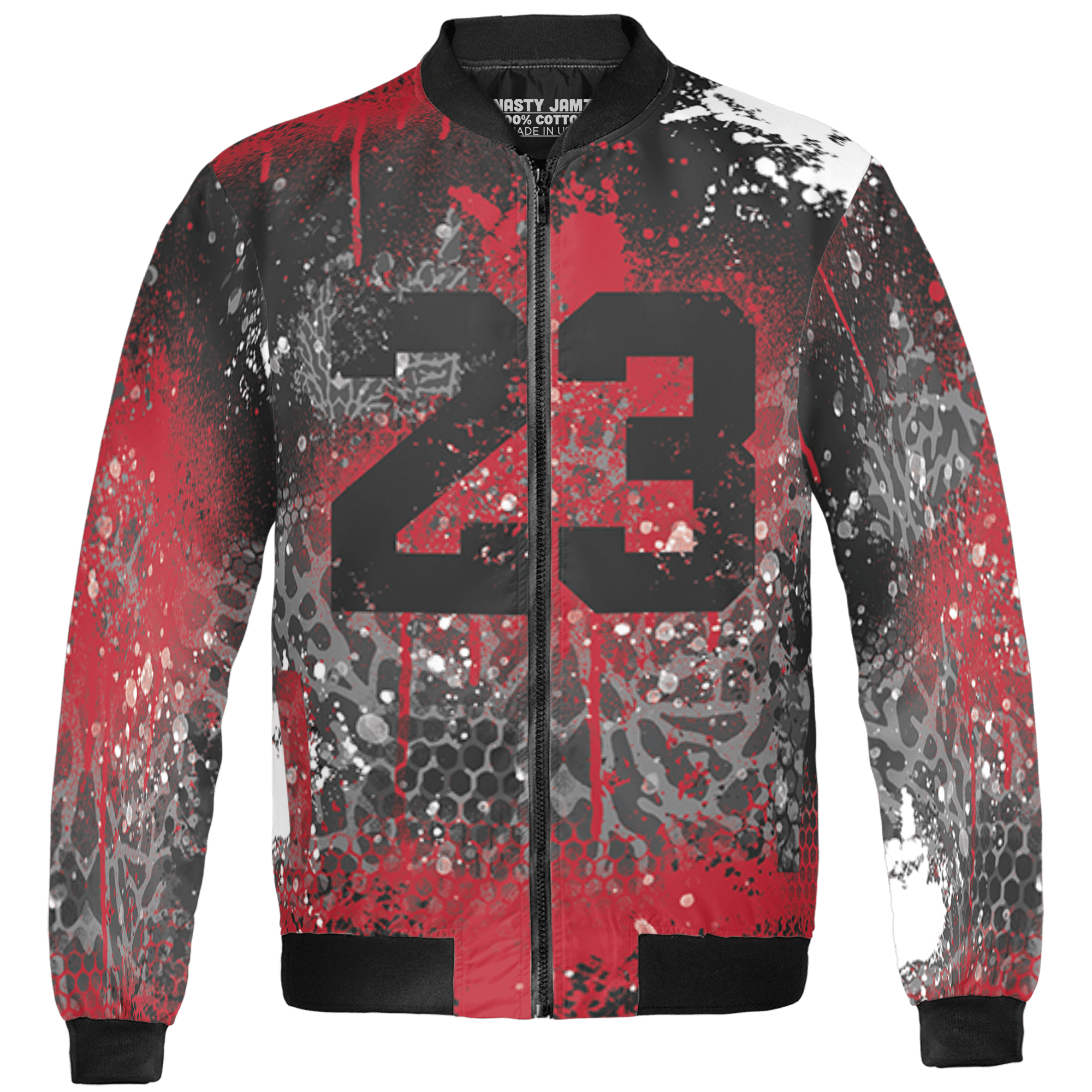 Spizike Low Bred Jacket Match 23 Painted Graffiti 3D All-Over Print - NastyJamz