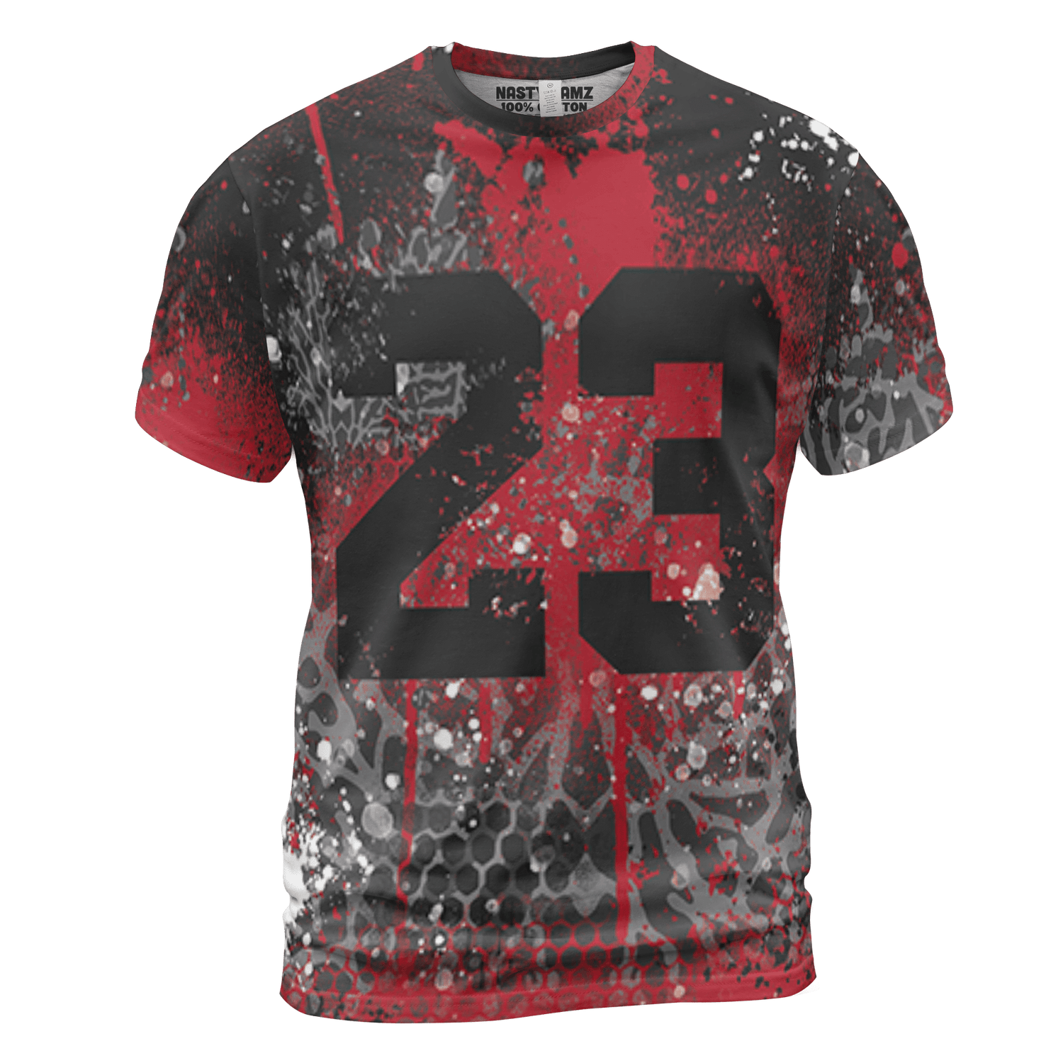 Spizike Low Bred T Shirt Match 23 Painted Graffiti 3D All-Over Print - NastyJamz