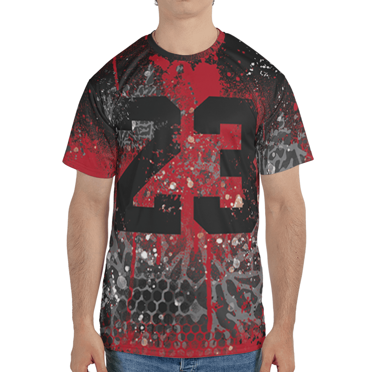 Spizike Low Bred T Shirt Match 23 Painted Graffiti 3D All-Over Print - NastyJamz