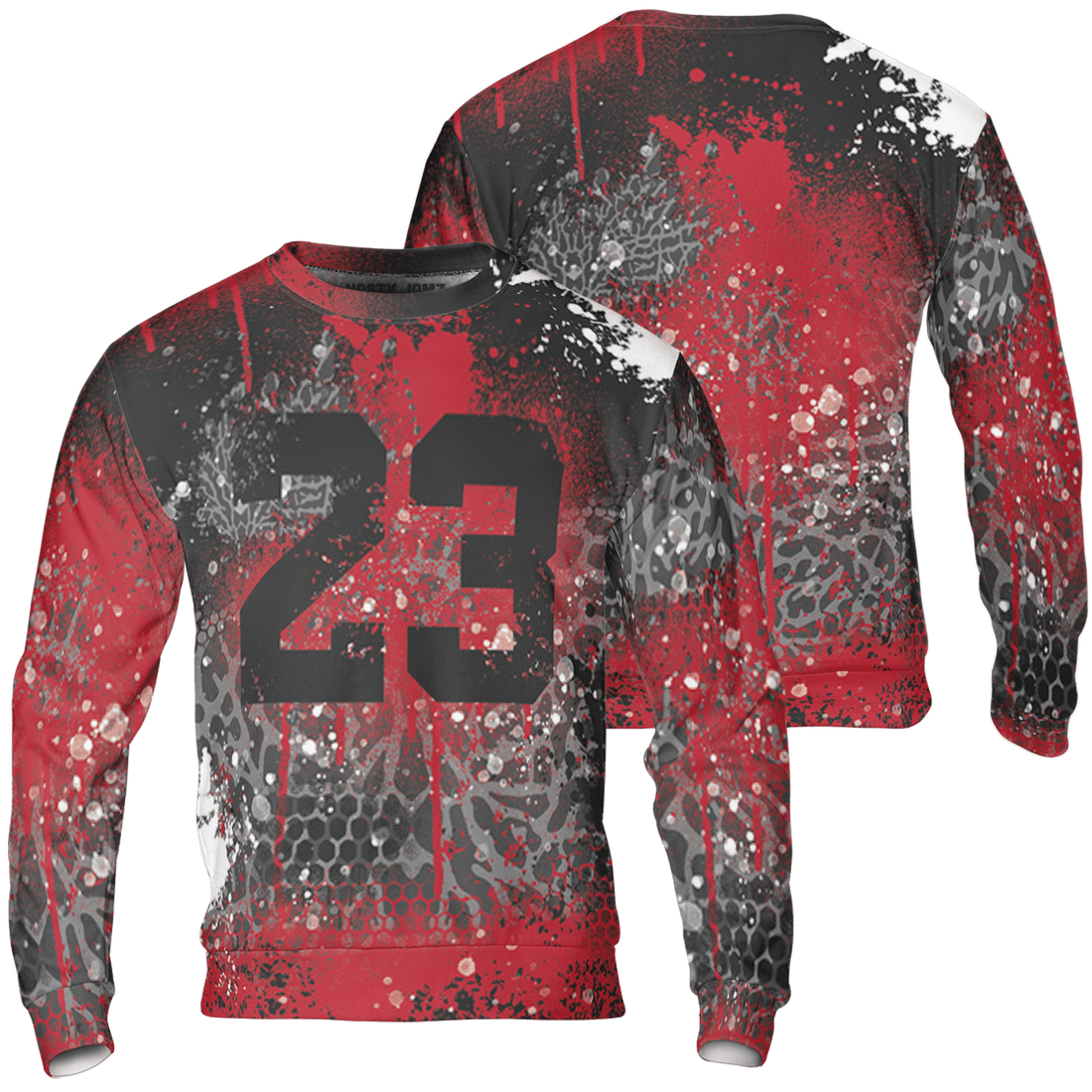 Spizike Low Bred Sweatshirt Match 23 Painted Graffiti 3D All-Over Print - NastyJamz