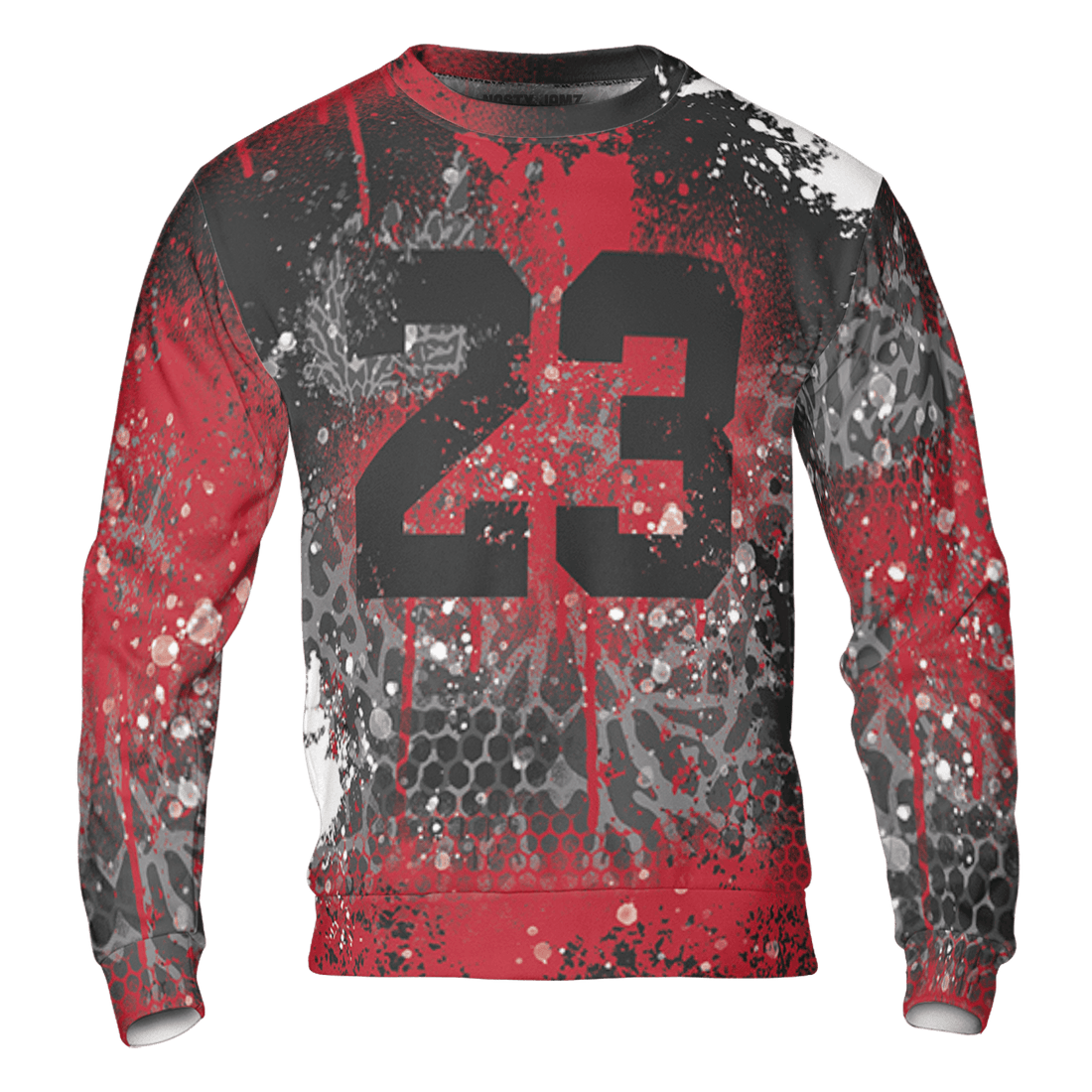 Spizike Low Bred Sweatshirt Match 23 Painted Graffiti 3D All-Over Print - NastyJamz