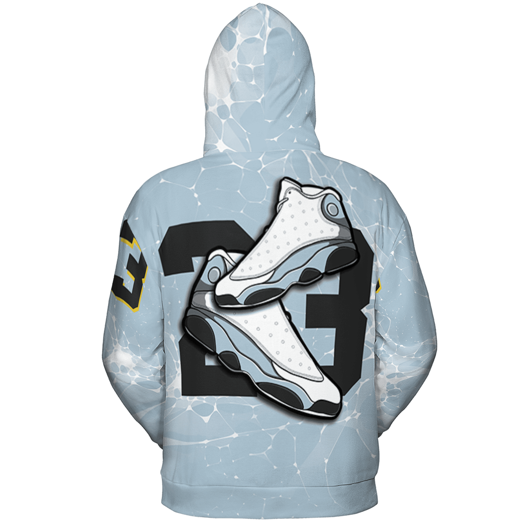 Blue Grey 13s Hoodie Match 23 Sneaker 3D All-Over Print - NastyJamz