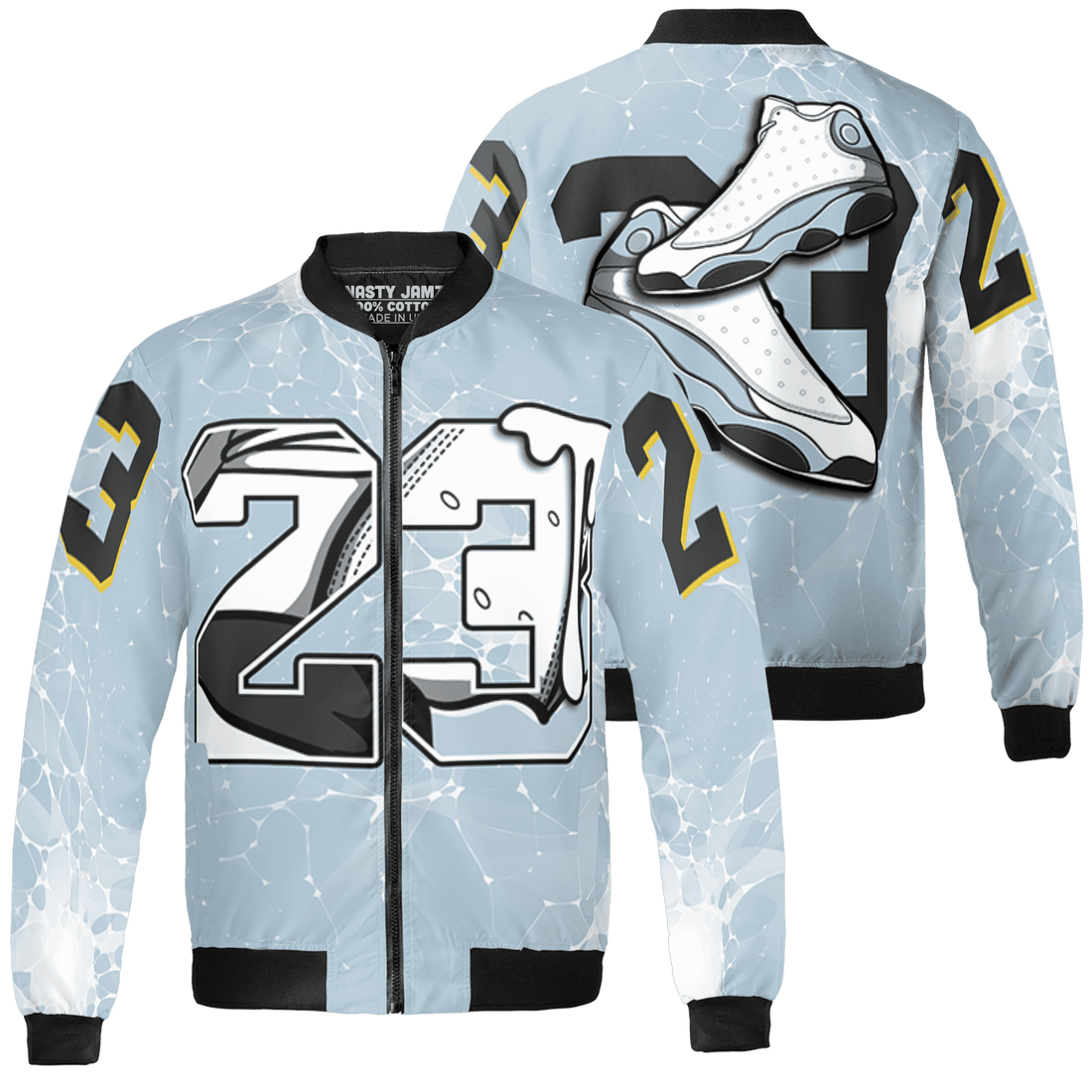 Blue Grey 13s Jacket Match 23 Sneaker 3D All-Over Print - NastyJamz