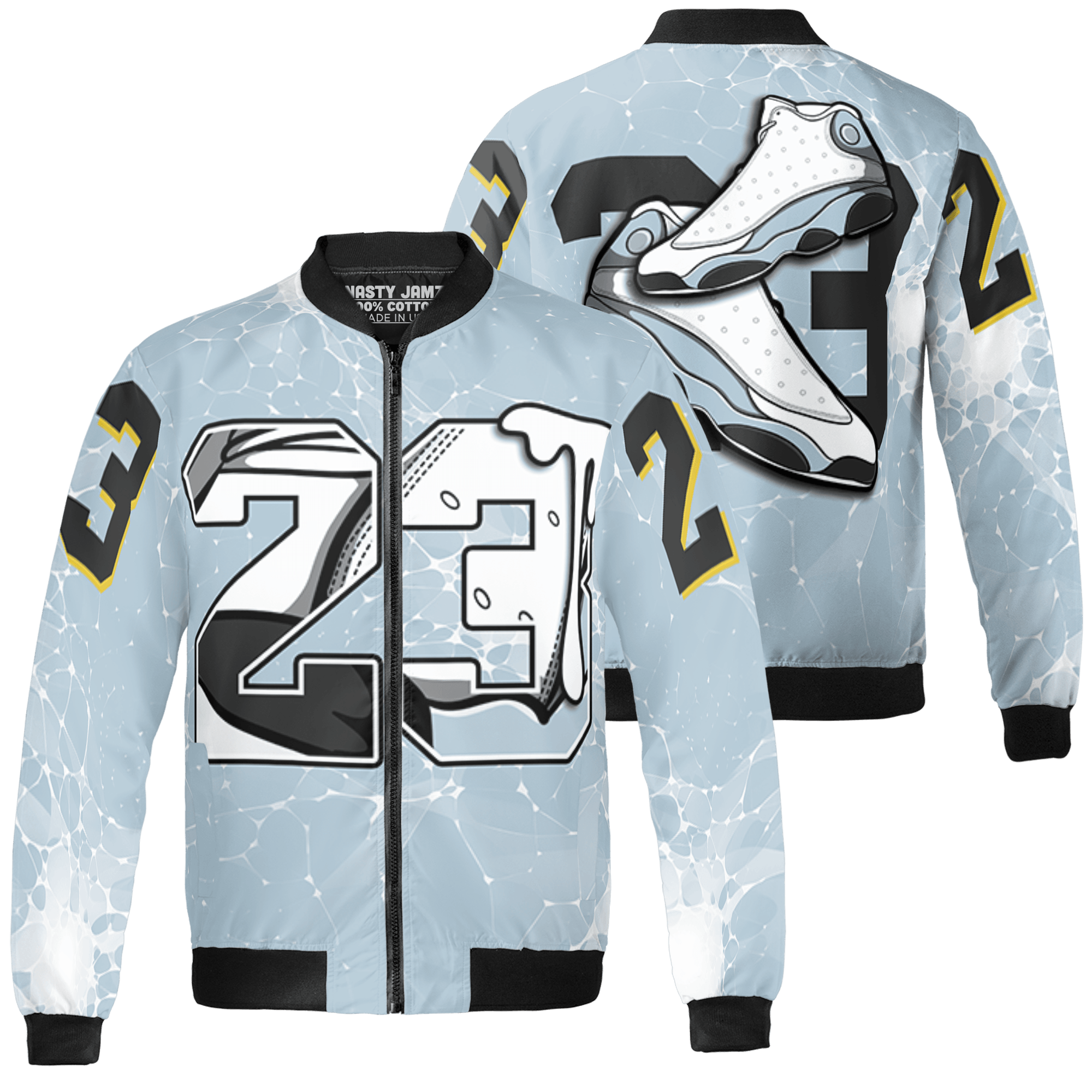 Blue Grey 13s Jacket Match 23 Sneaker 3D All-Over Print - NastyJamz
