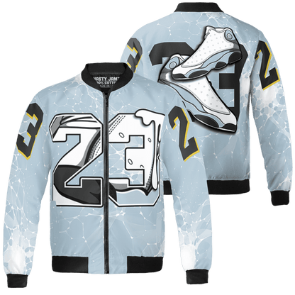 Blue Grey 13s Jacket Match 23 Sneaker 3D All-Over Print - NastyJamz