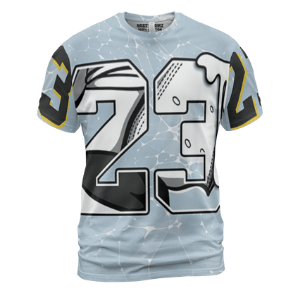 Blue Grey 13s T Shirt Match 23 Sneaker 3D All-Over Print - NastyJamz