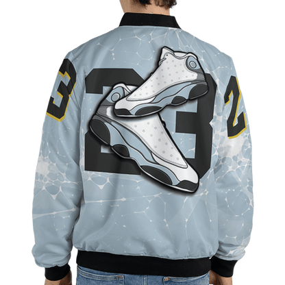 Blue Grey 13s Jacket Match 23 Sneaker 3D All-Over Print - NastyJamz