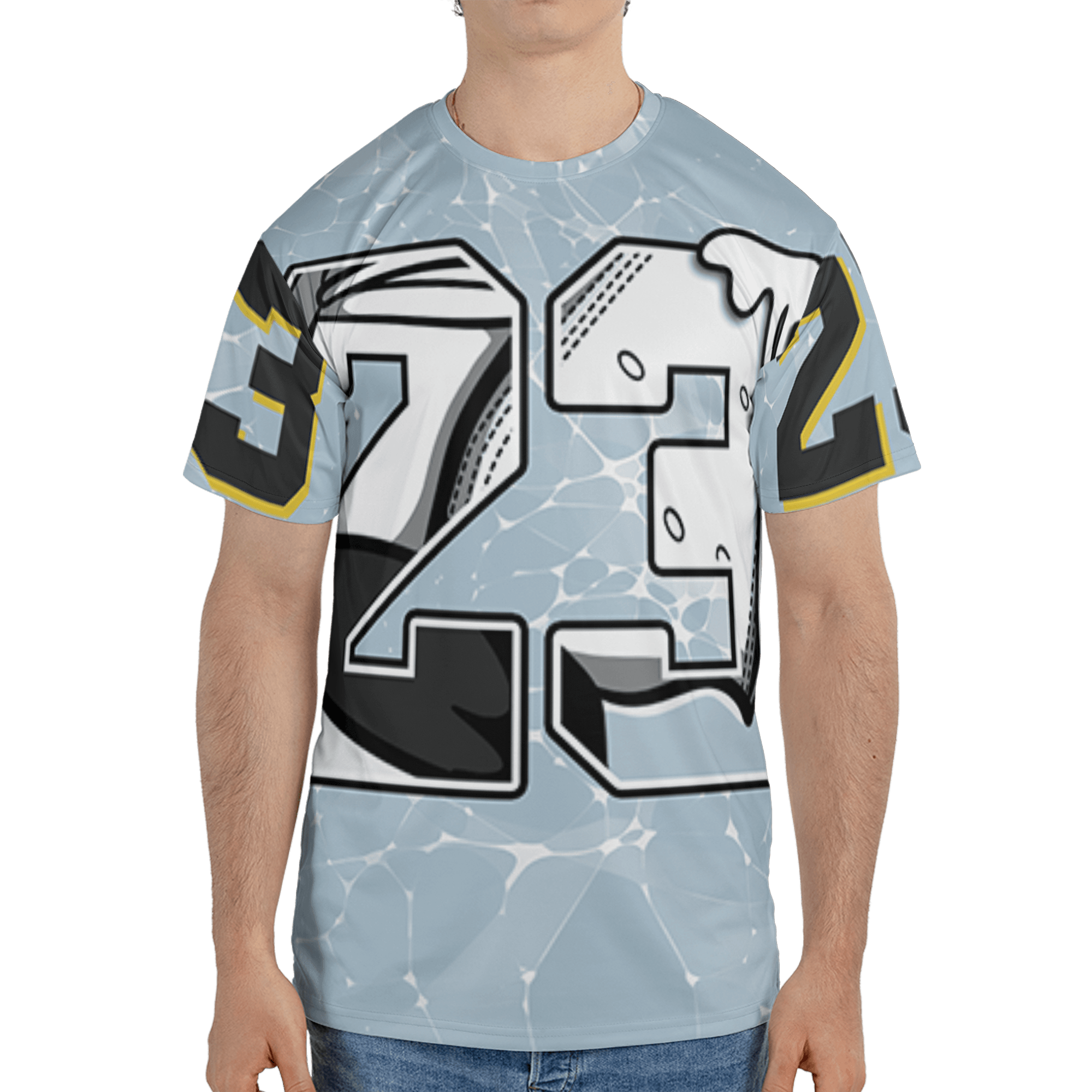 Blue Grey 13s T Shirt Match 23 Sneaker 3D All-Over Print - NastyJamz