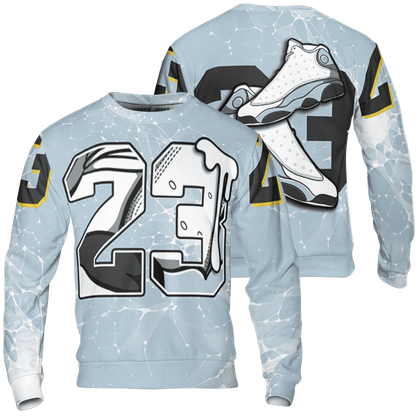 Blue Grey 13s Sweatshirt Match 23 Sneaker 3D All-Over Print - NastyJamz