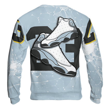 Blue Grey 13s Sweatshirt Match 23 Sneaker 3D All-Over Print - NastyJamz