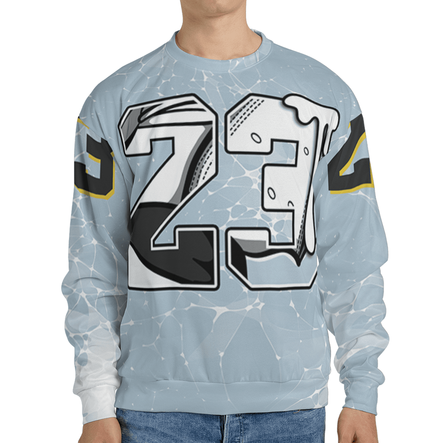 Blue Grey 13s Sweatshirt Match 23 Sneaker 3D All-Over Print - NastyJamz