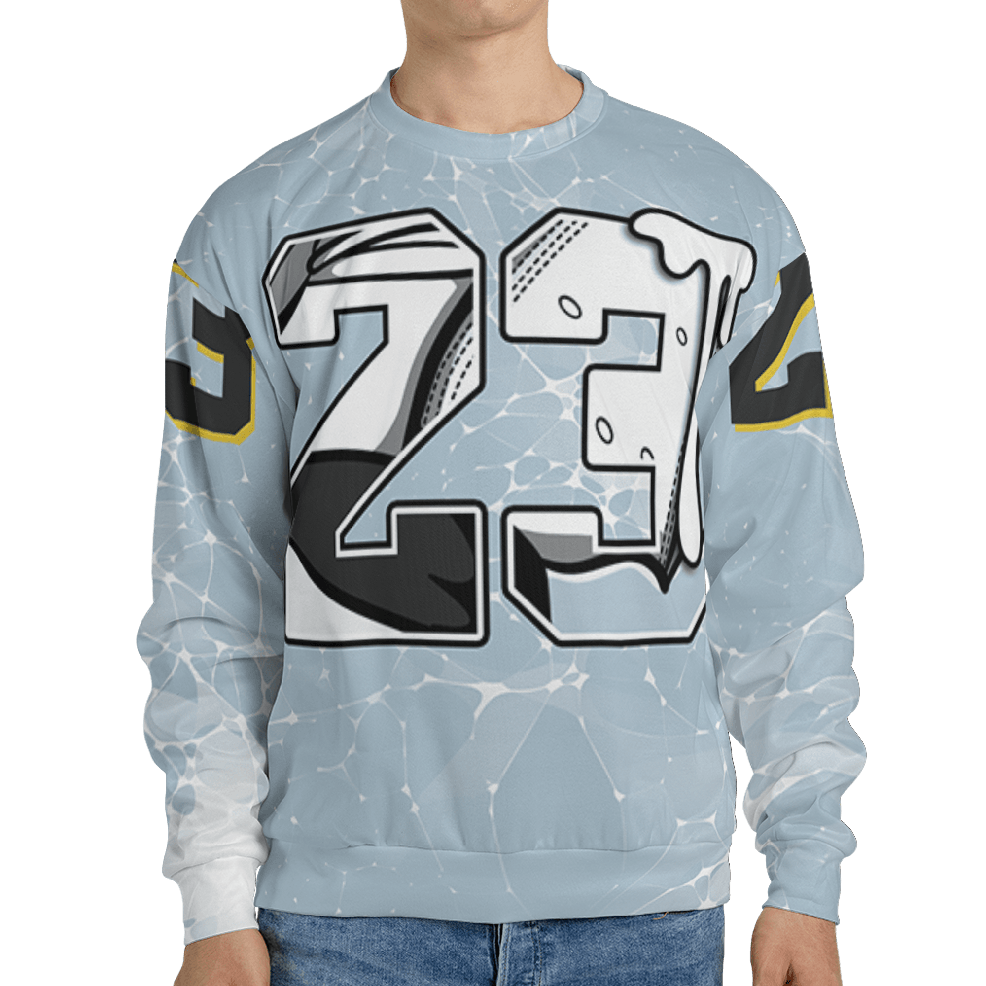 Blue Grey 13s Sweatshirt Match 23 Sneaker 3D All-Over Print - NastyJamz