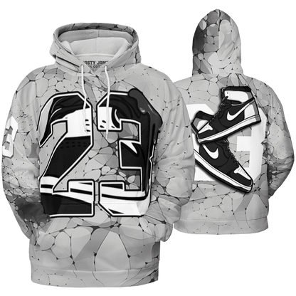 Retro High OG Black White 1s Hoodie Match 23 Sneaker 3D All-Over Print - NastyJamz