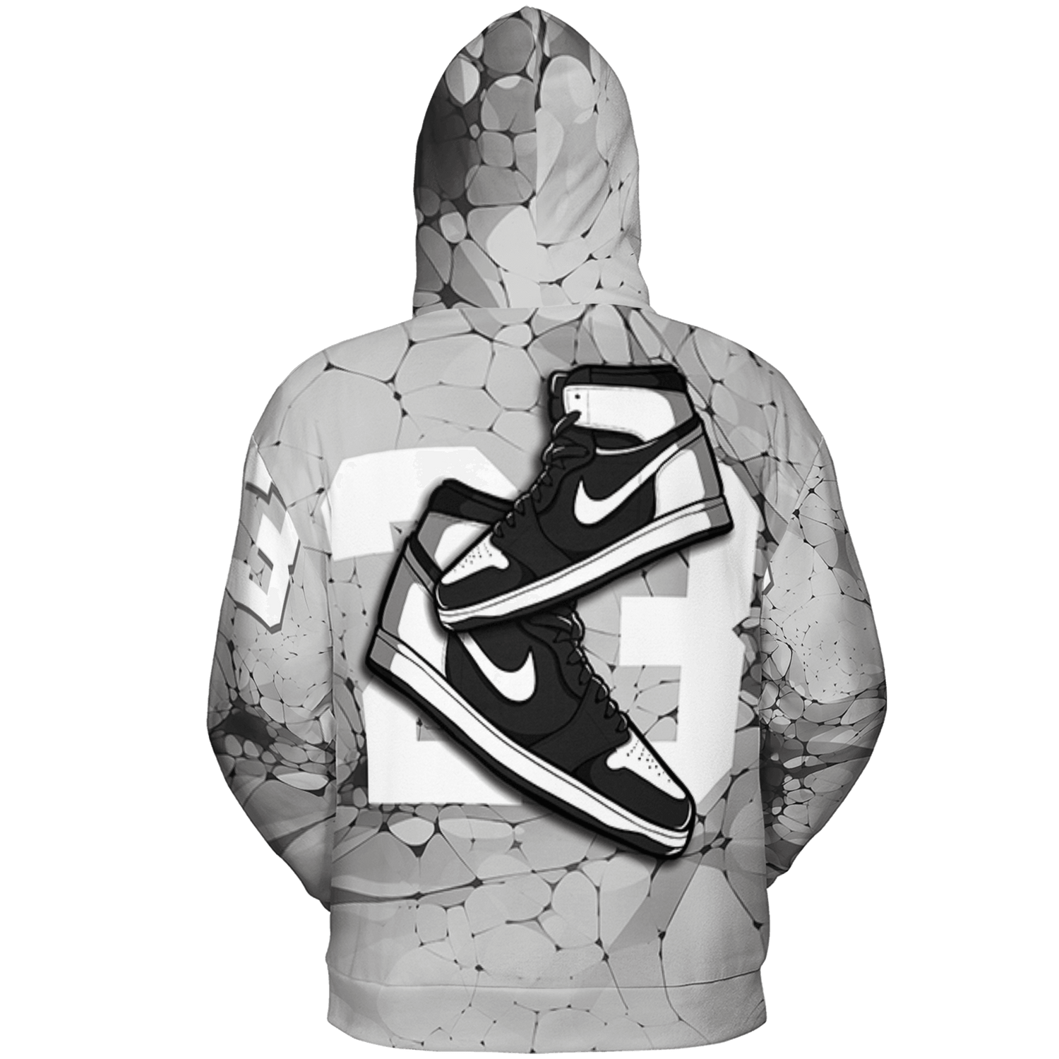 Retro High OG Black White 1s Hoodie Match 23 Sneaker 3D All-Over Print - NastyJamz