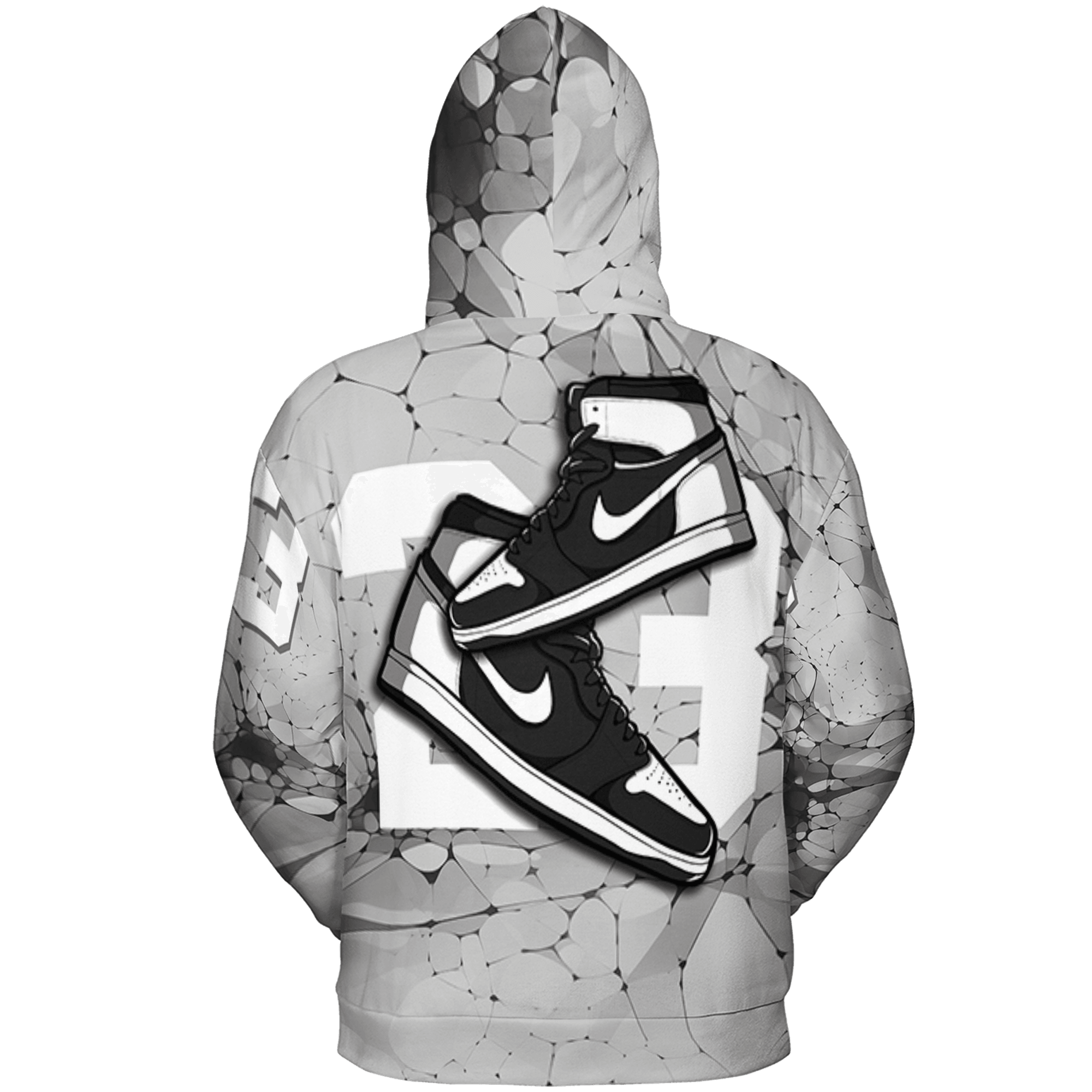 Retro High OG Black White 1s Hoodie Match 23 Sneaker 3D All-Over Print - NastyJamz