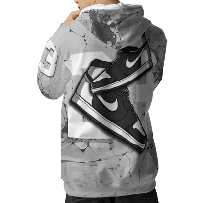 Retro High OG Black White 1s Hoodie Match 23 Sneaker 3D All-Over Print - NastyJamz