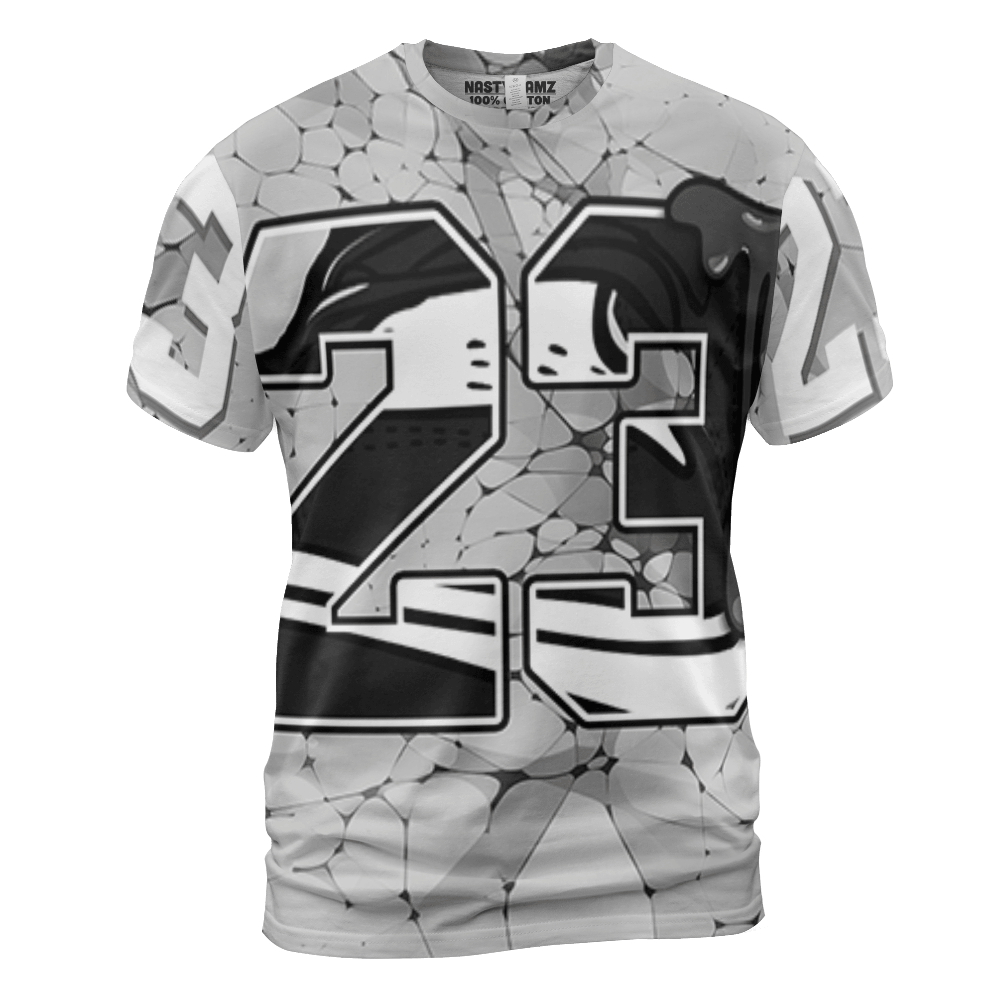 Retro High OG Black White 1s T Shirt Match 23 Sneaker 3D All-Over Print - NastyJamz