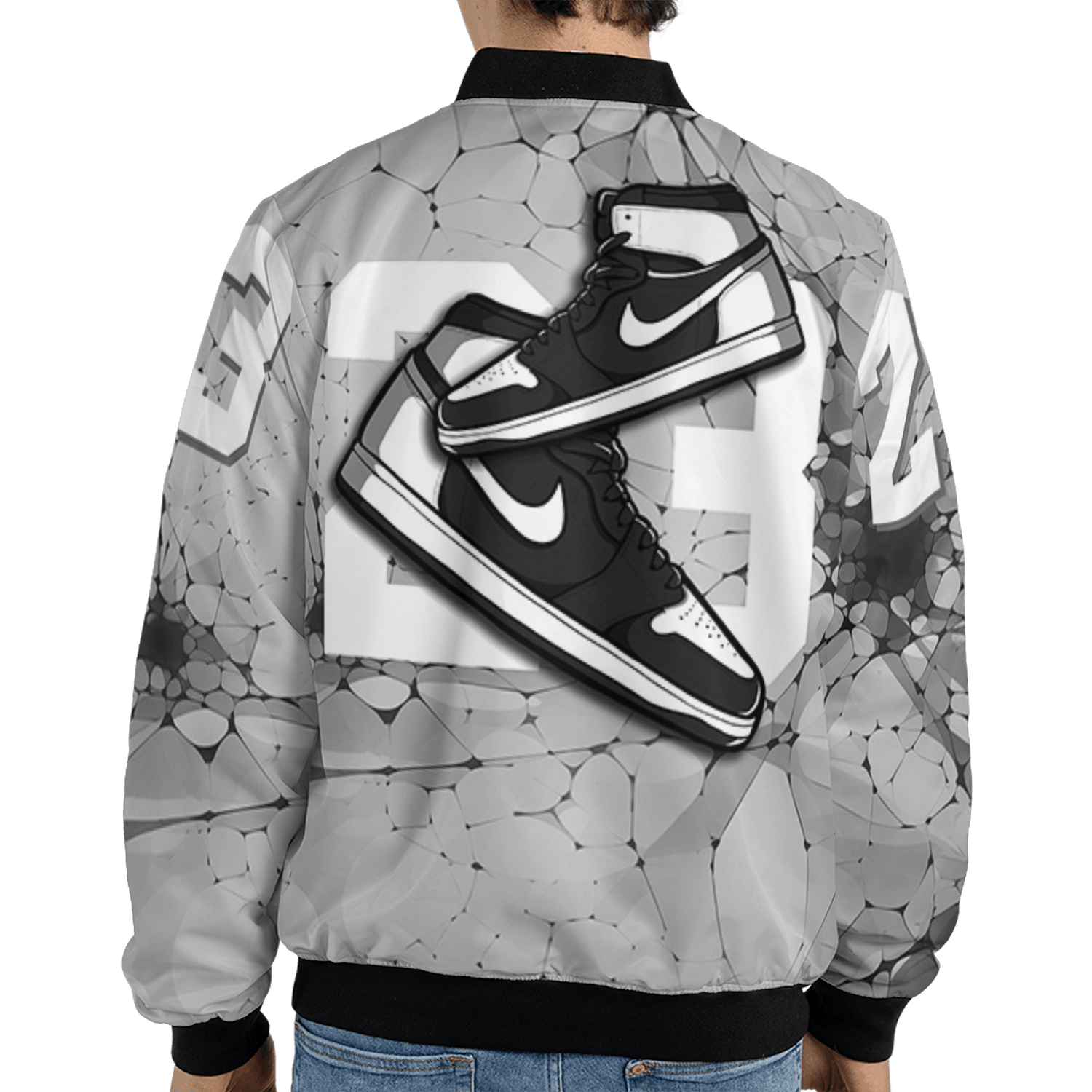 Retro High OG Black White 1s Jacket Match 23 Sneaker 3D All-Over Print - NastyJamz