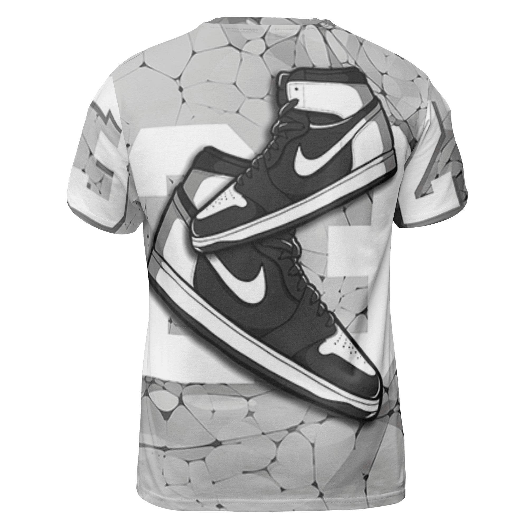 Retro High OG Black White 1s T Shirt Match 23 Sneaker 3D All-Over Print - NastyJamz