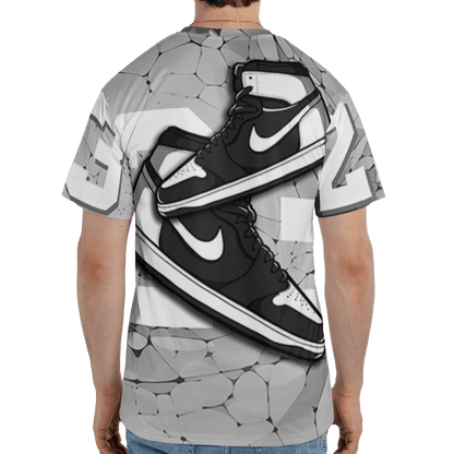 Retro High OG Black White 1s T Shirt Match 23 Sneaker 3D All-Over Print - NastyJamz