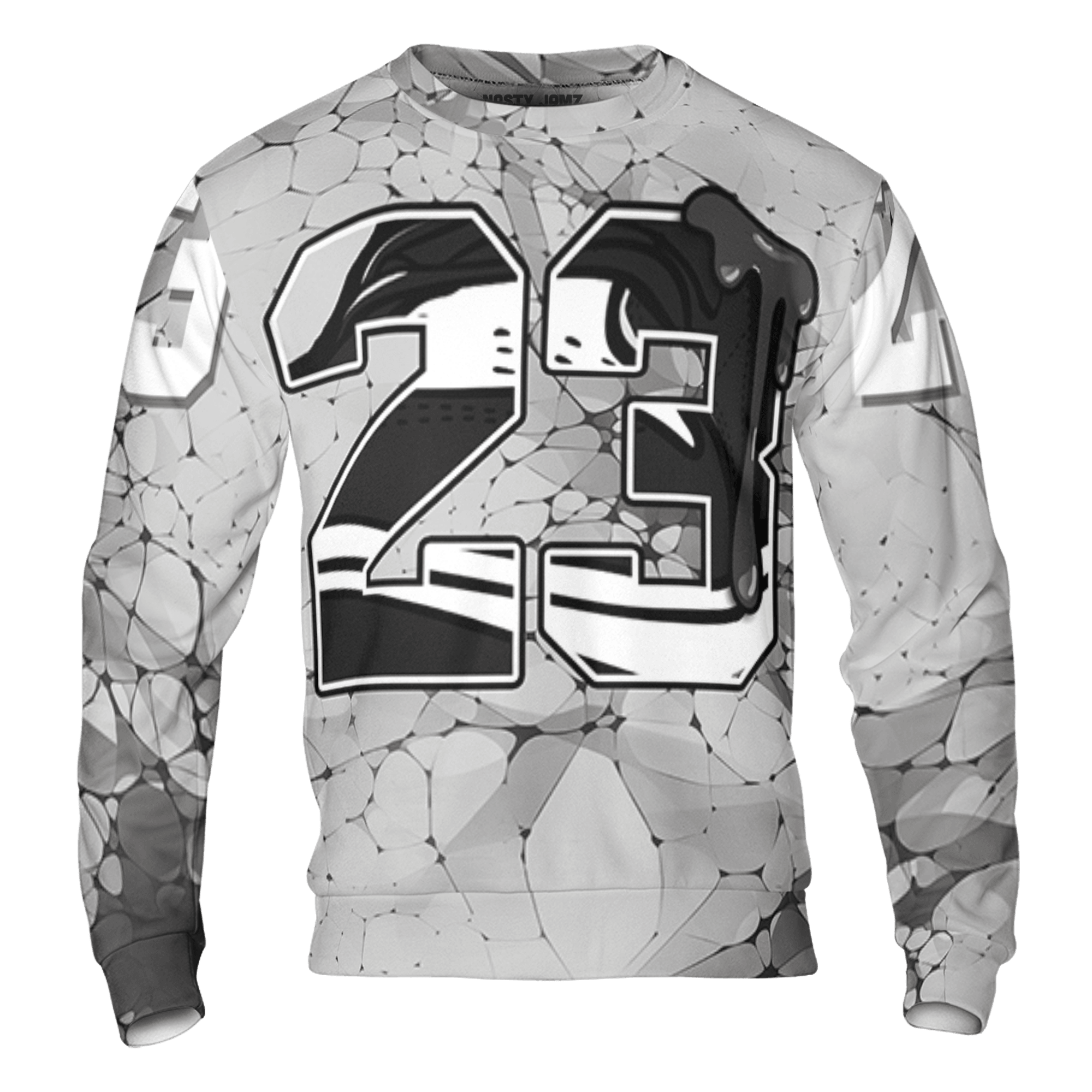 Retro High OG Black White 1s Sweatshirt Match 23 Sneaker 3D All-Over Print - NastyJamz