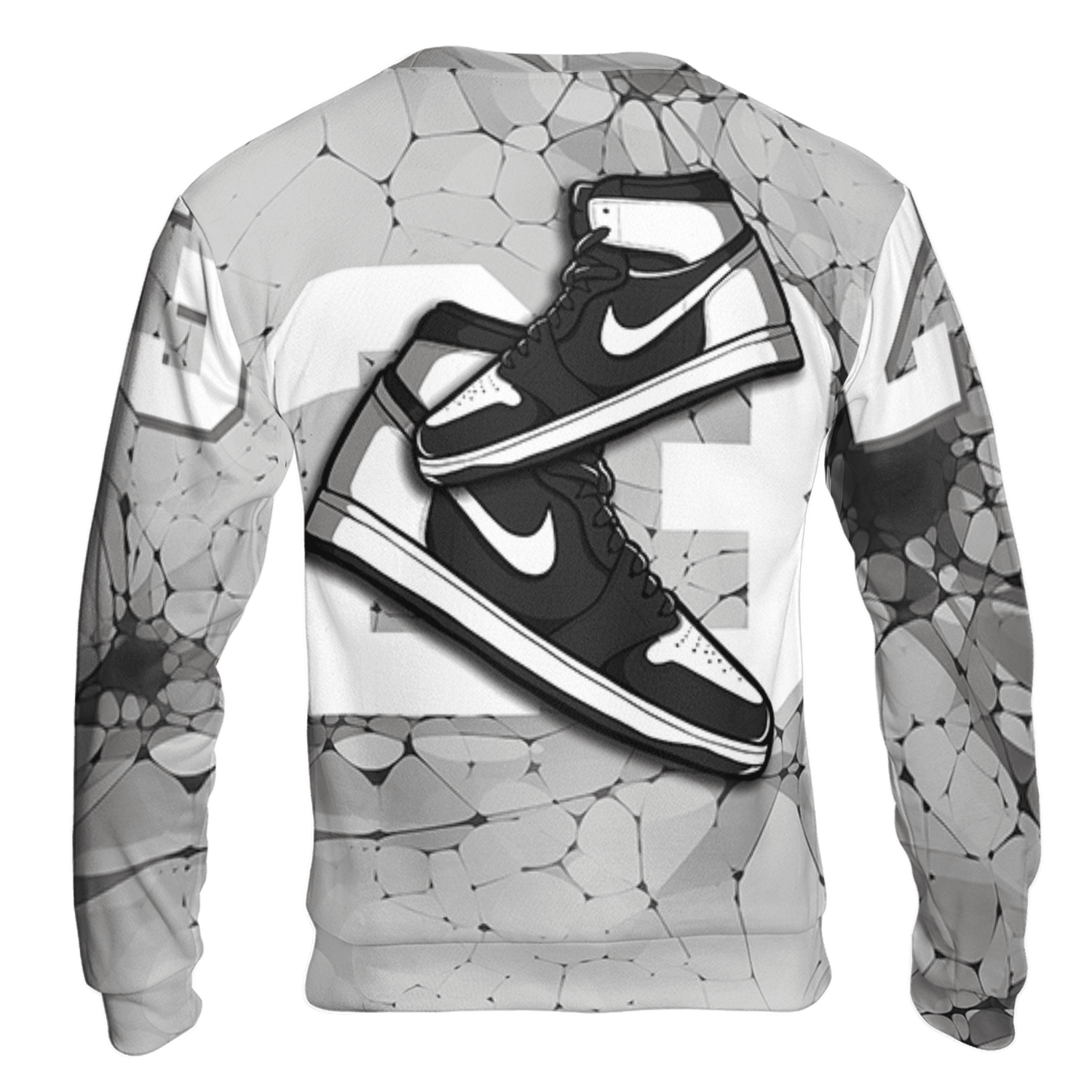 Retro High OG Black White 1s Sweatshirt Match 23 Sneaker 3D All-Over Print - NastyJamz