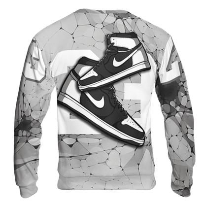 Retro High OG Black White 1s Sweatshirt Match 23 Sneaker 3D All-Over Print - NastyJamz
