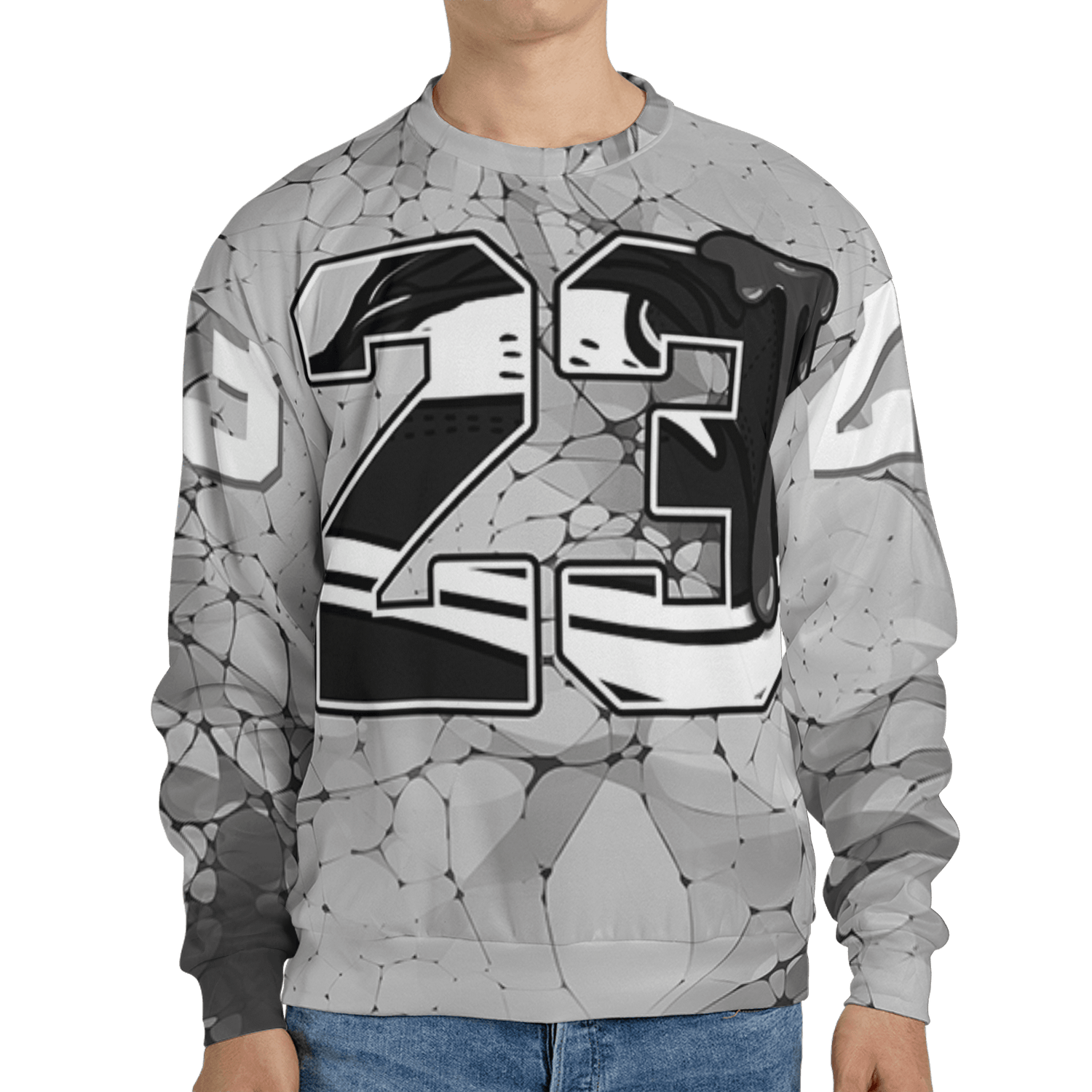 Retro High OG Black White 1s Sweatshirt Match 23 Sneaker 3D All-Over Print - NastyJamz