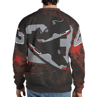 Bred Reimagined 4s Sweatshirt Match 23 Sneaker 3D All-Over Print - NastyJamz
