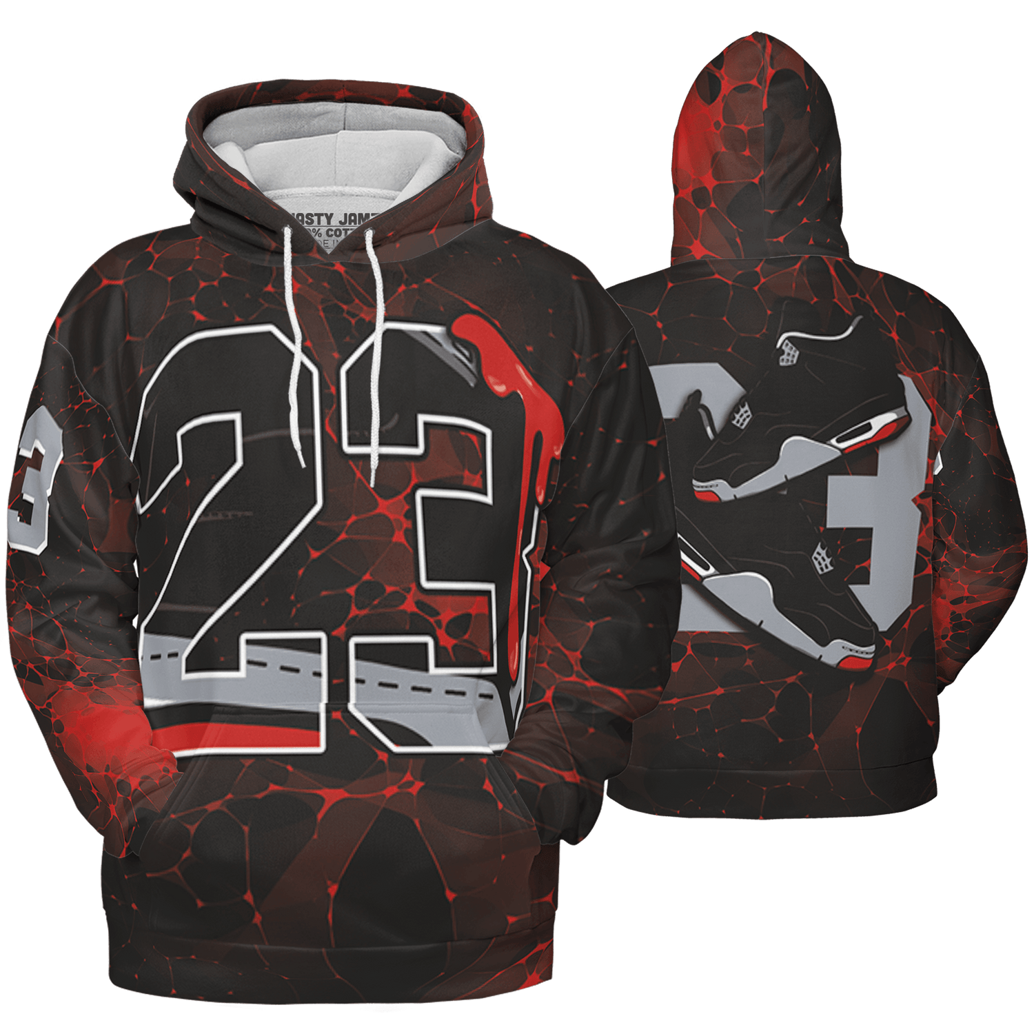 Bred Reimagined 4s Hoodie Match 23 Sneaker 3D All-Over Print - NastyJamz