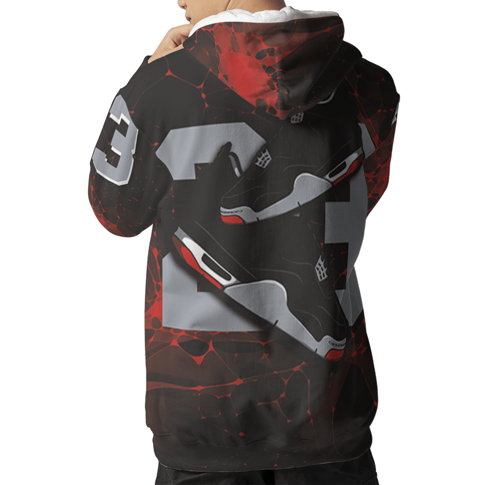 Bred Reimagined 4s Hoodie Match 23 Sneaker 3D All-Over Print - NastyJamz