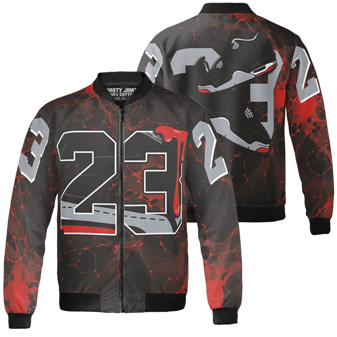 Bred Reimagined 4s Jacket Match 23 Sneaker 3D All-Over Print - NastyJamz