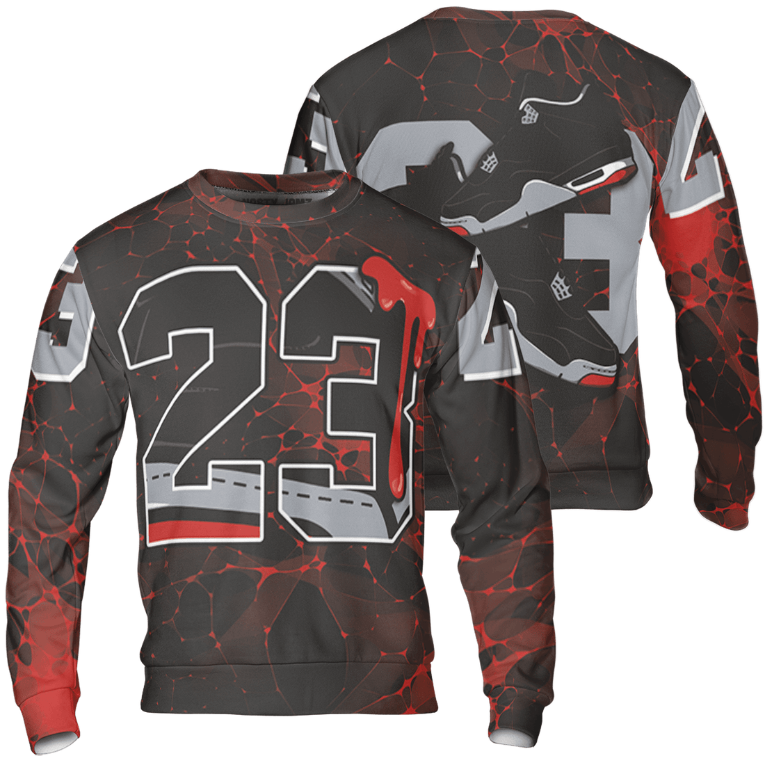 Bred Reimagined 4s Sweatshirt Match 23 Sneaker 3D All-Over Print - NastyJamz