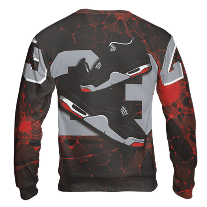 Bred Reimagined 4s Sweatshirt Match 23 Sneaker 3D All-Over Print - NastyJamz