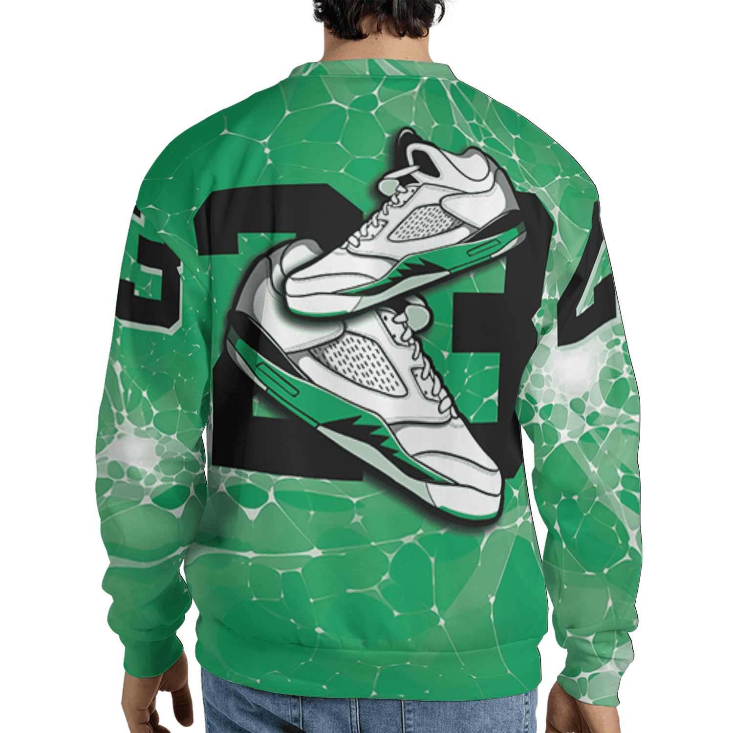 Lucky Green 5s Sweatshirt Match 23 Sneaker 3D All-Over Print - NastyJamz