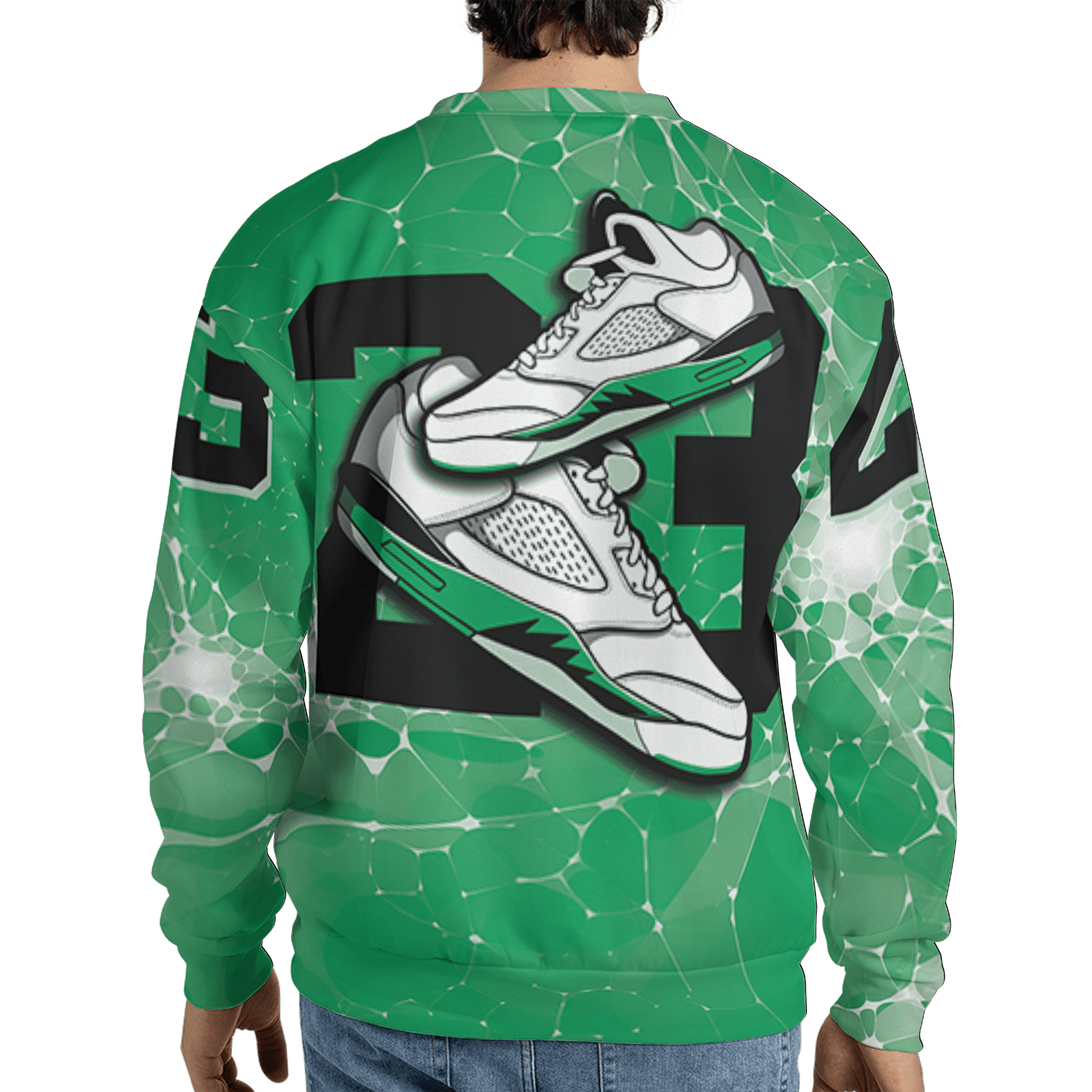 Lucky Green 5s Sweatshirt Match 23 Sneaker 3D All-Over Print - NastyJamz