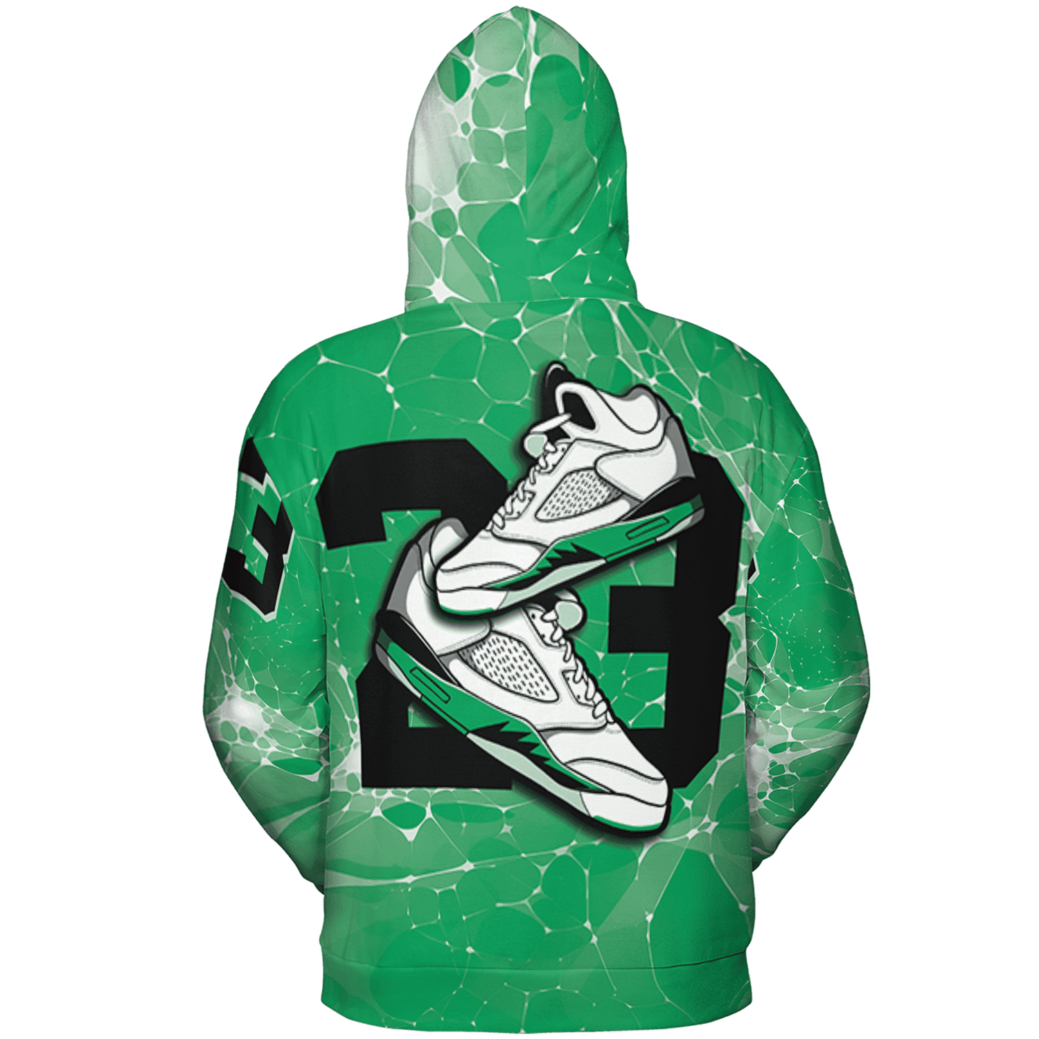 Lucky Green 5s Hoodie Match 23 Sneaker 3D All-Over Print - NastyJamz