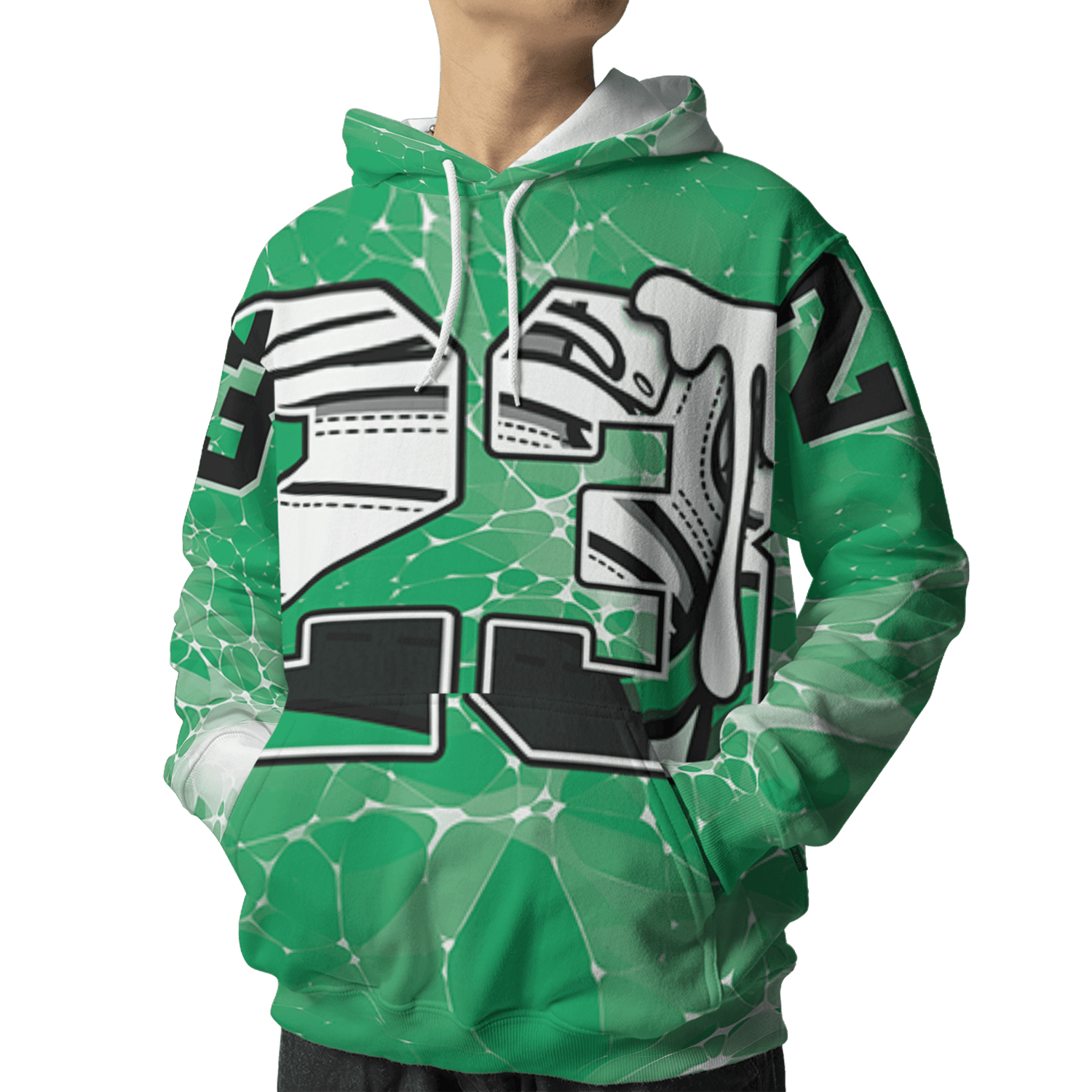 Lucky Green 5s Hoodie Match 23 Sneaker 3D All-Over Print - NastyJamz