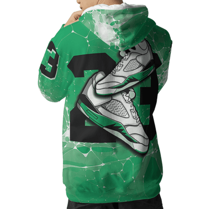 Lucky Green 5s Hoodie Match 23 Sneaker 3D All-Over Print - NastyJamz