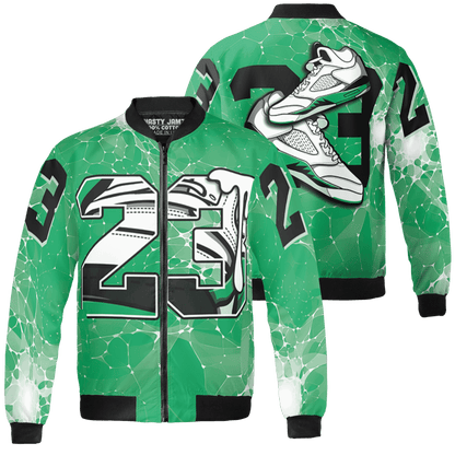 Lucky Green 5s Jacket Match 23 Sneaker 3D All-Over Print - NastyJamz