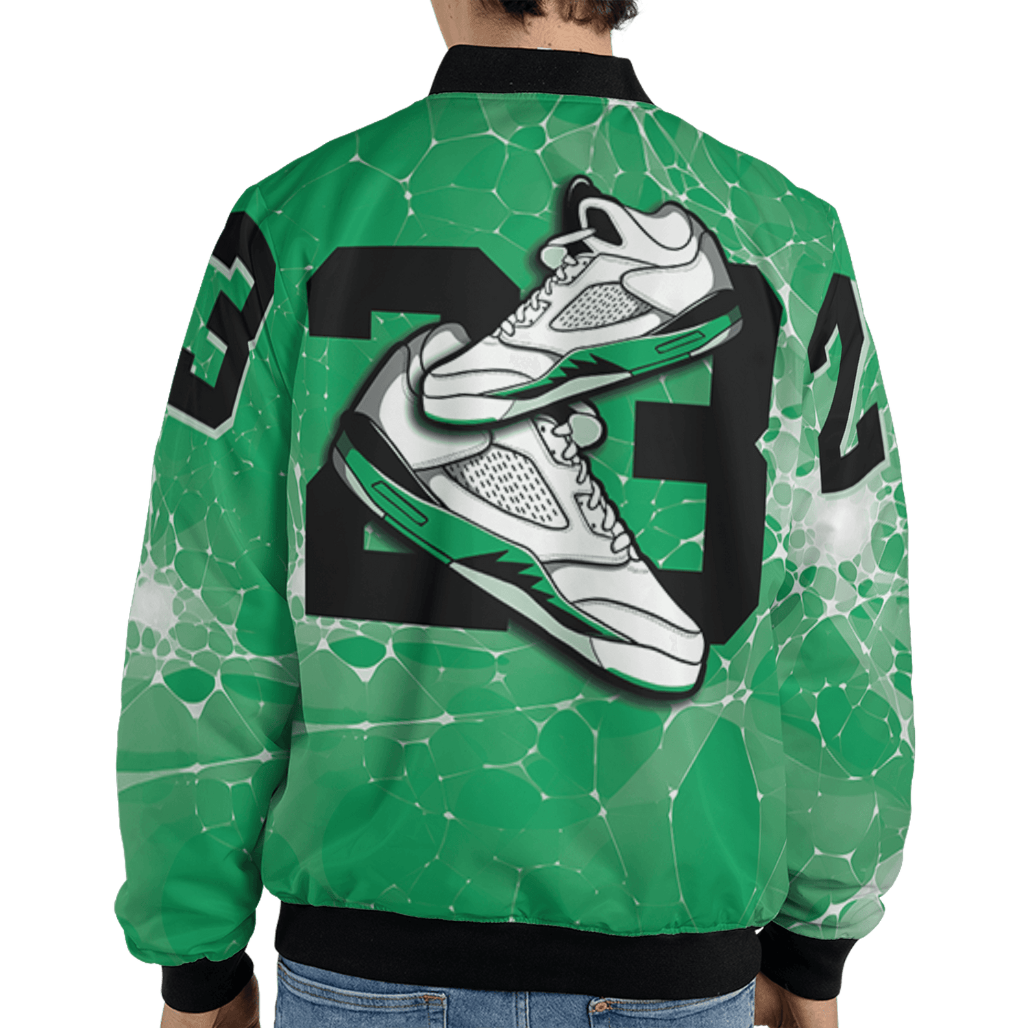 Lucky Green 5s Jacket Match 23 Sneaker 3D All-Over Print - NastyJamz