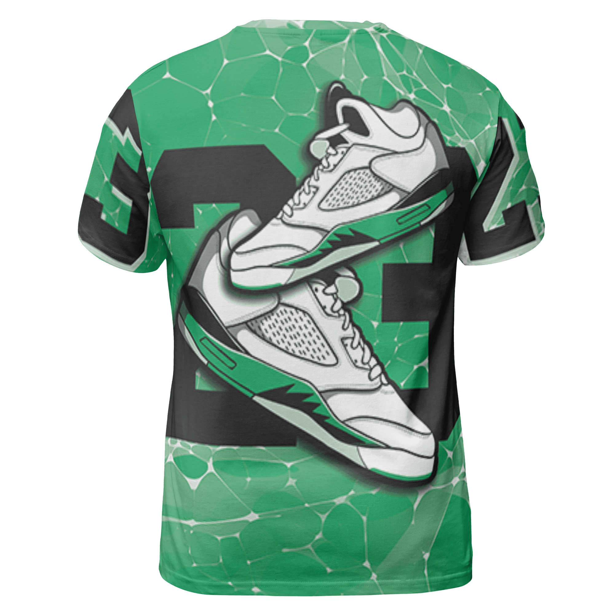 Lucky Green 5s T Shirt Match 23 Sneaker 3D All-Over Print - NastyJamz