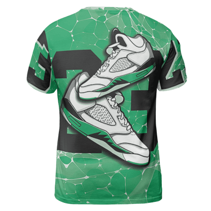 Lucky Green 5s T Shirt Match 23 Sneaker 3D All-Over Print - NastyJamz