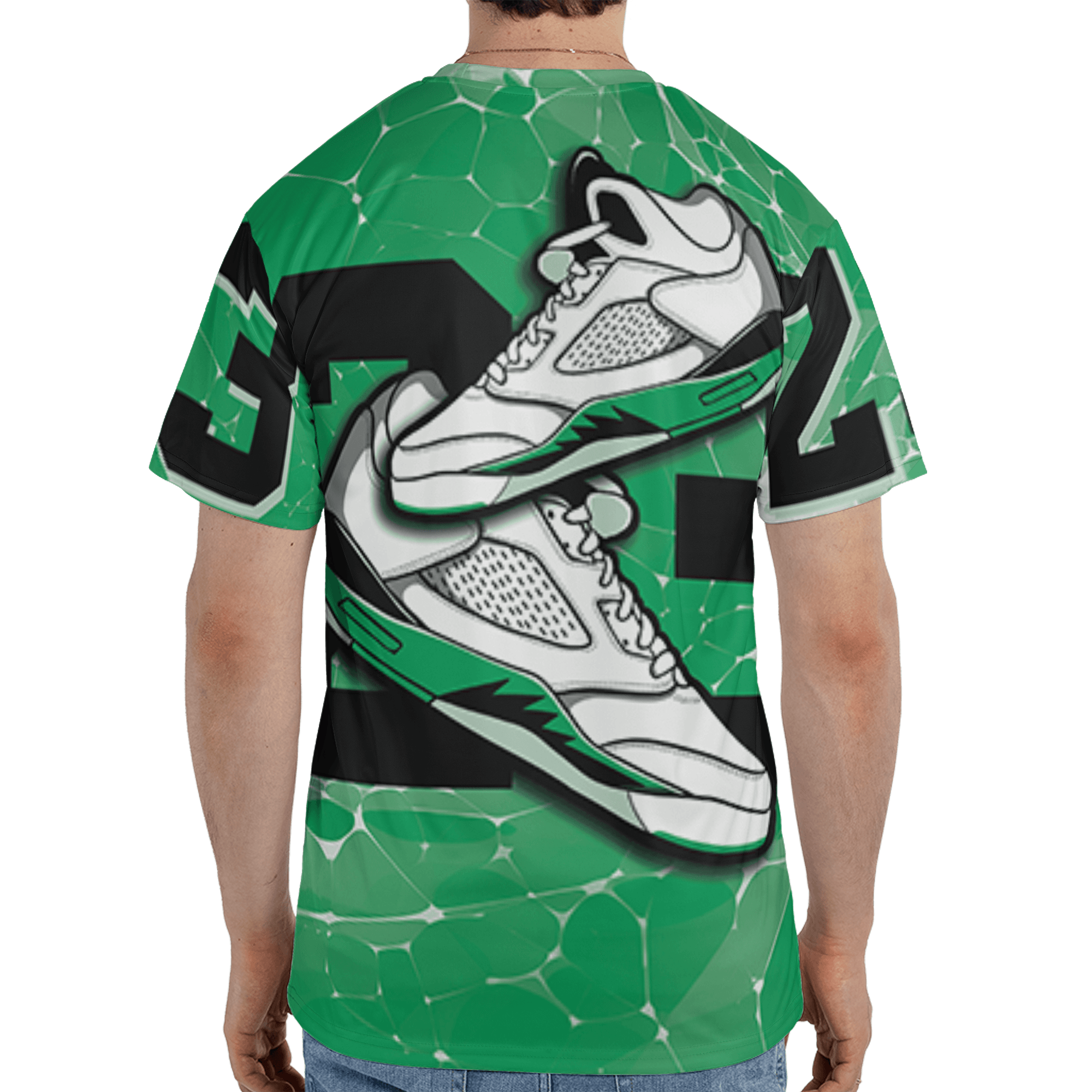 Lucky Green 5s T Shirt Match 23 Sneaker 3D All-Over Print - NastyJamz