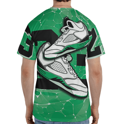 Lucky Green 5s T Shirt Match 23 Sneaker 3D All-Over Print - NastyJamz