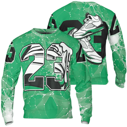 Lucky Green 5s Sweatshirt Match 23 Sneaker 3D All-Over Print - NastyJamz